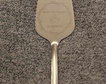 Personalized stainless steel cake server – personalized wedding gift – personalized birthday gift – custom engraving