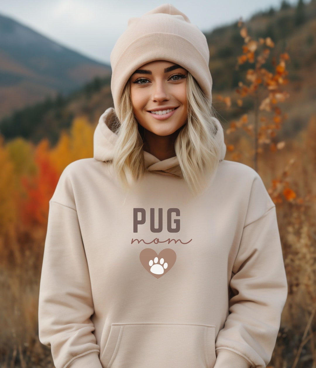 Pug Mom Hoodie, Dog Mom Hoodie, Pug Mom Sweatshirt, Dog Mom Sweatshirt