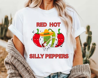 Maglietta Red Hot Silly Peppers: divertente regalo per buongustai