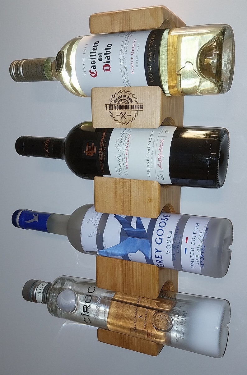 Wooden wine/bottle rack/holder zdjęcie 3