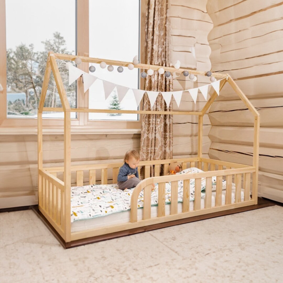 Platform Bed Toddler Bed House Floor Bed Toddler Bed Etsy