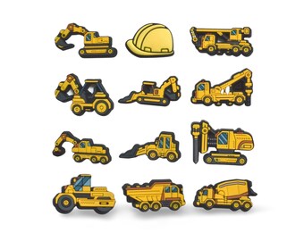 Construction Trucks Demolition Crocs Shoe Charm