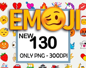 Naklejki emotikonowe WhatsApp | Pakiet 130 nowoczesnych emotikonów PNG do projektów kreatywnych