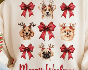 God Woofmas hundjul, julvalp PNG: Coquette Holiday sublimeringsdesign (digital nedladdning)