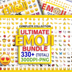 330+ estetiska emoji-png-paket, söta ansiktskänslor, utskrivbara emoji-klistermärken, babyshower-pictionary-spel