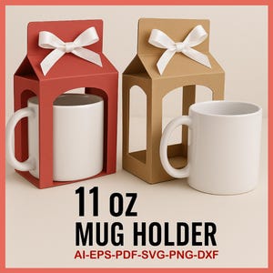 11oz Mug Box SVG Template, Cricut Mug Press (Digital Download)