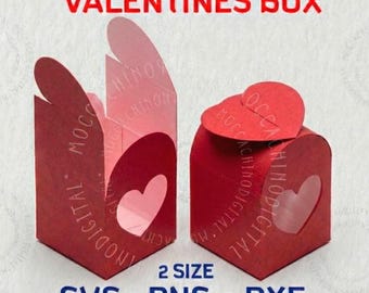 Heart Favor Box SVG: 2-Size Candy Box Cut Files (Digital Download)