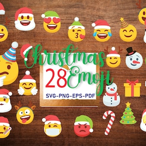 Weihnachten Emoji BUNDLE | Weihnachts Bundle | Weihnachten zum Ausdrucken | Weihnachts-Familienaktivität | EMOJI SVG