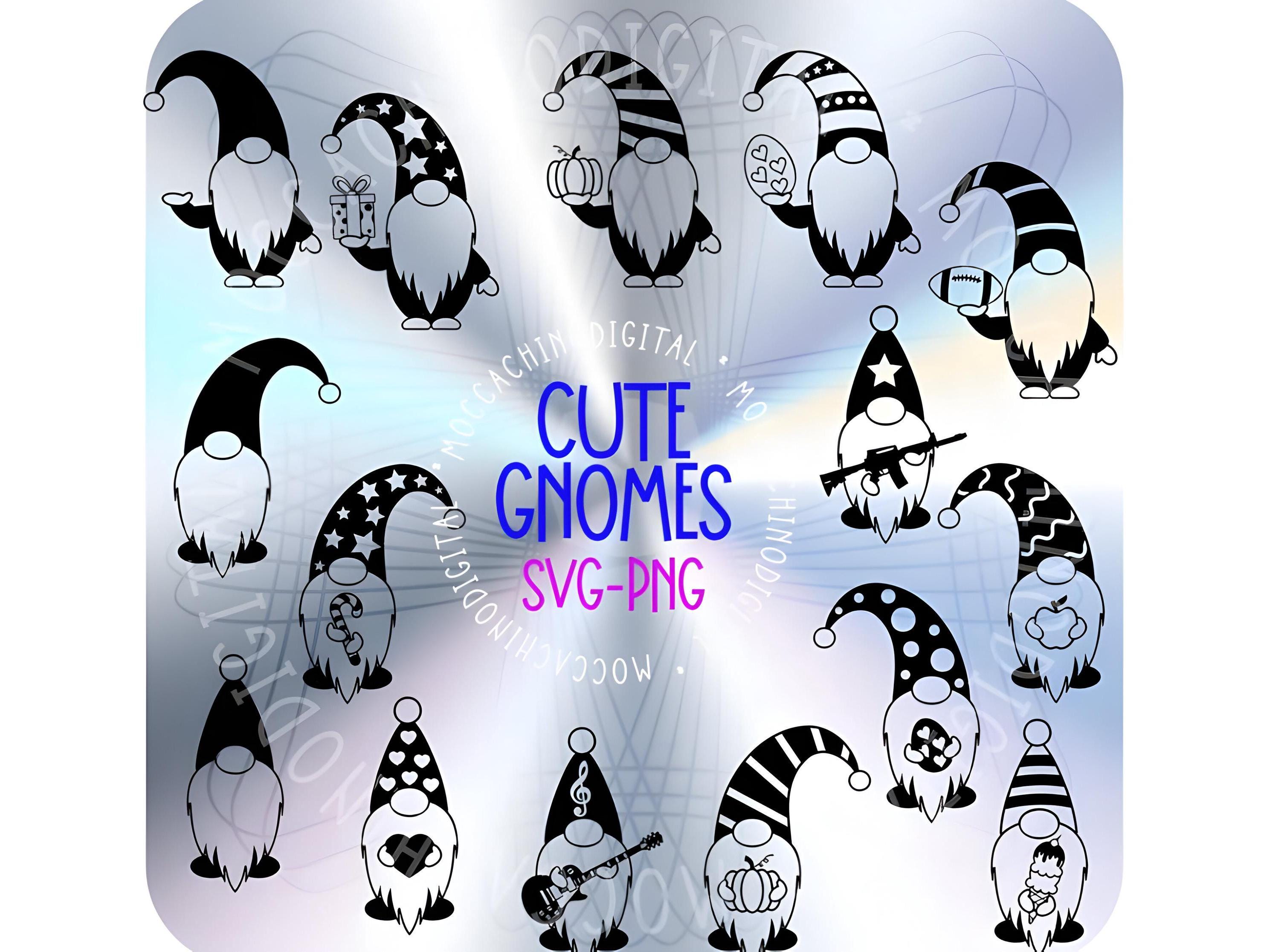 15 Cute Gnome Bundle SVG For Cut File, Gnome svg, Wichtel svg, wichtel plotterdatei,Cartoon Gnomes, svg,png for cricut Silhouette,Cameo