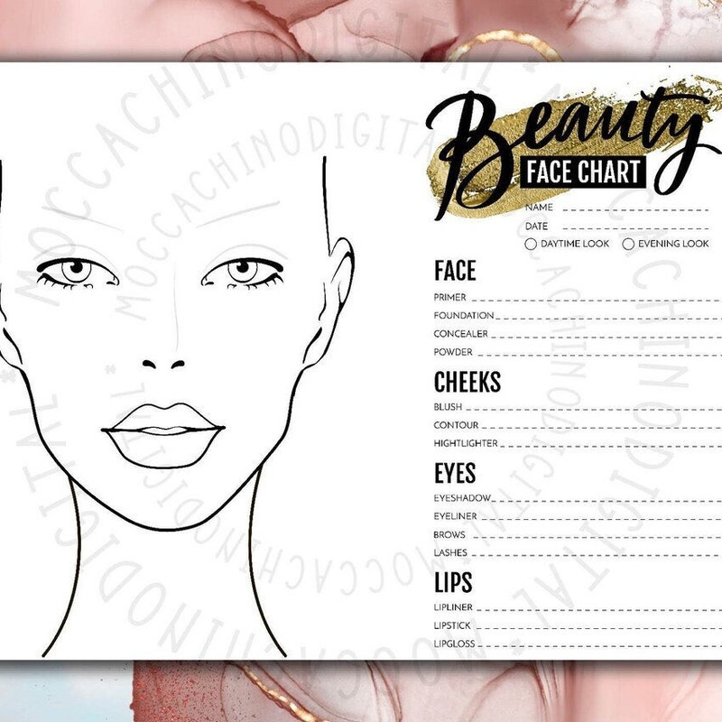Make up practice sheets etsy