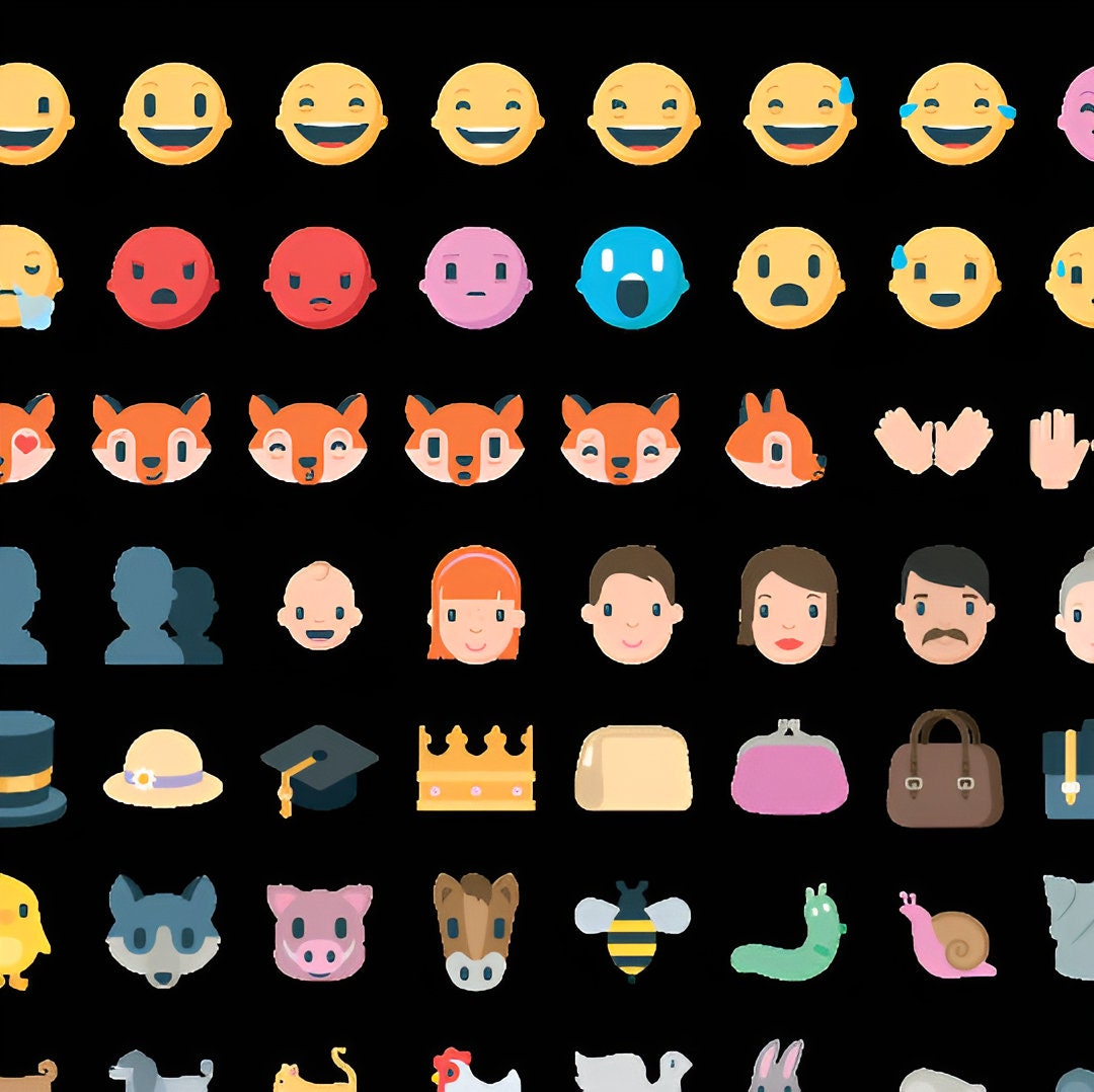 Mega Emoji Clipart Bundle: 5000+ Emoji Smiley Stickers (digital ...