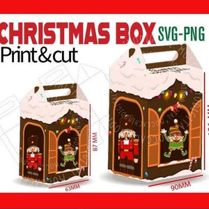 SCATOLA REGALO NATALIZIA, Formato A4 e A3, Festa di Natale, Stampa e taglio, Scatole natalizie personalizzate, Bomboniere Decorazioni natalizie