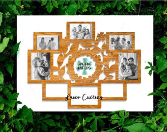 Laser Cut Love Frame SVG | Romantic Photo Collage Template