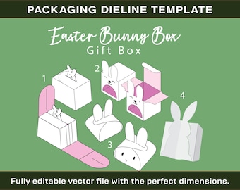 Easter Bunny Box SVG Bundle | Gift & Party Favor Templates