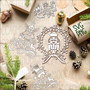 O QUEBRA-NOZES em SVG, QUEBRA-NOZES de Natal svg, Decoração de Natal svg, Guirlanda de quebra-nozes, Veado de Natal svg, Etiquetas de Presente de Natal svg