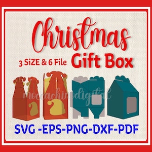 Christmas Treat Box SVG Bundle | Reindeer Candy Gift Templates