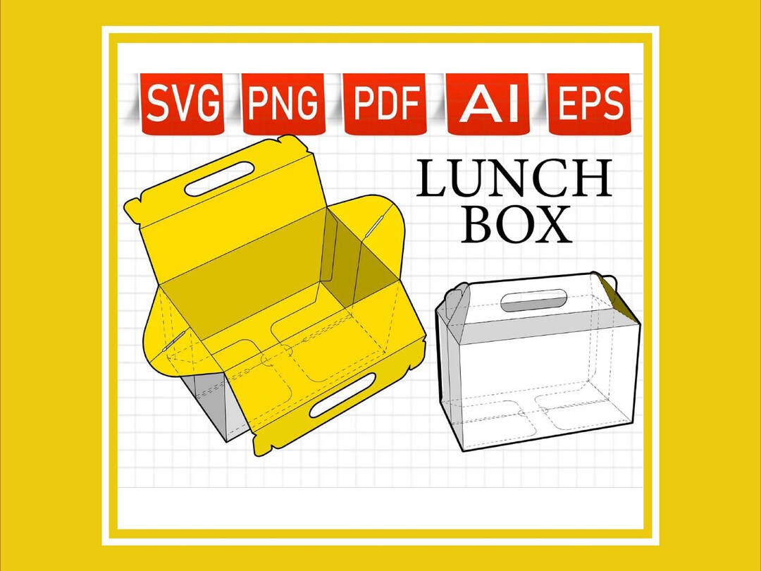 Gable Box Template: Lunch Box SVG, Cricut Cut Files (digital Download ...