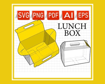 Gable Box Template: Lunch Box SVG, Cricut Cut Files (Digital Download)
