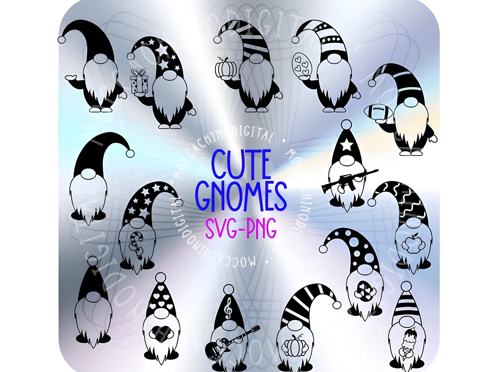 15 Cute Gnome Bundle SVG for Cut File, Gnome Svg, Wichtel Svg, Wichtel ...