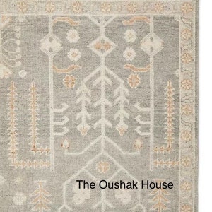 Serena & Lily Hand Knotted Rug for Living Room, Dining Room, Office Hand Knotted Wool Area Rugs 8x10,9x12,10x14 Turkish Oushak Rug