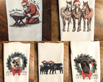 Christmas Western Kitchen Towels