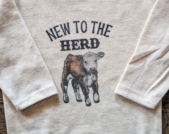 New to the Herd - Hereford Infant Onesie/Gown