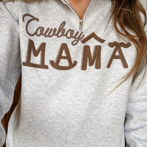 Mama, Cowboy Mama, Cowgirl Mama Sweatshirt