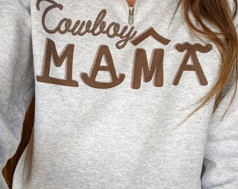 Mama, Cowboy Mama, Cowgirl Mama Sweatshirt