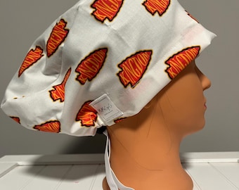 Euro or Ponytail Style Scrub Cap Kansas City Chiefs, KC Chiefs, Arrowheads, Football, NFL