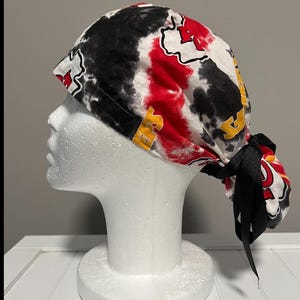 Euro or Ponytail Style Scrub Cap Kansas City Chiefs, Kelce Brothers, Jason Kelce, football, NFL