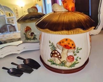 Vintage Merry Mushroom 1978 Sears Roebuck Canisters - Etsy