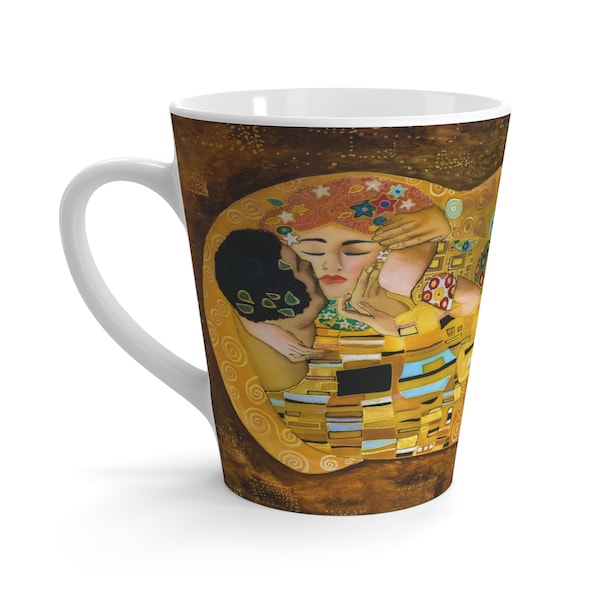 Gustav Klimt Le Baiser, Peinture Abstraite, Mug Latte