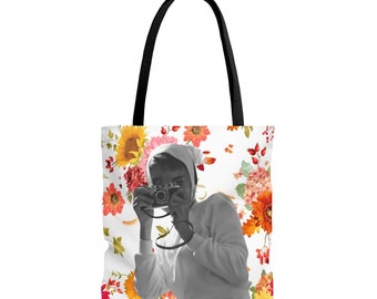 Tote Bag (AOP), Grace Kelly, herfstwaterverf bloemen