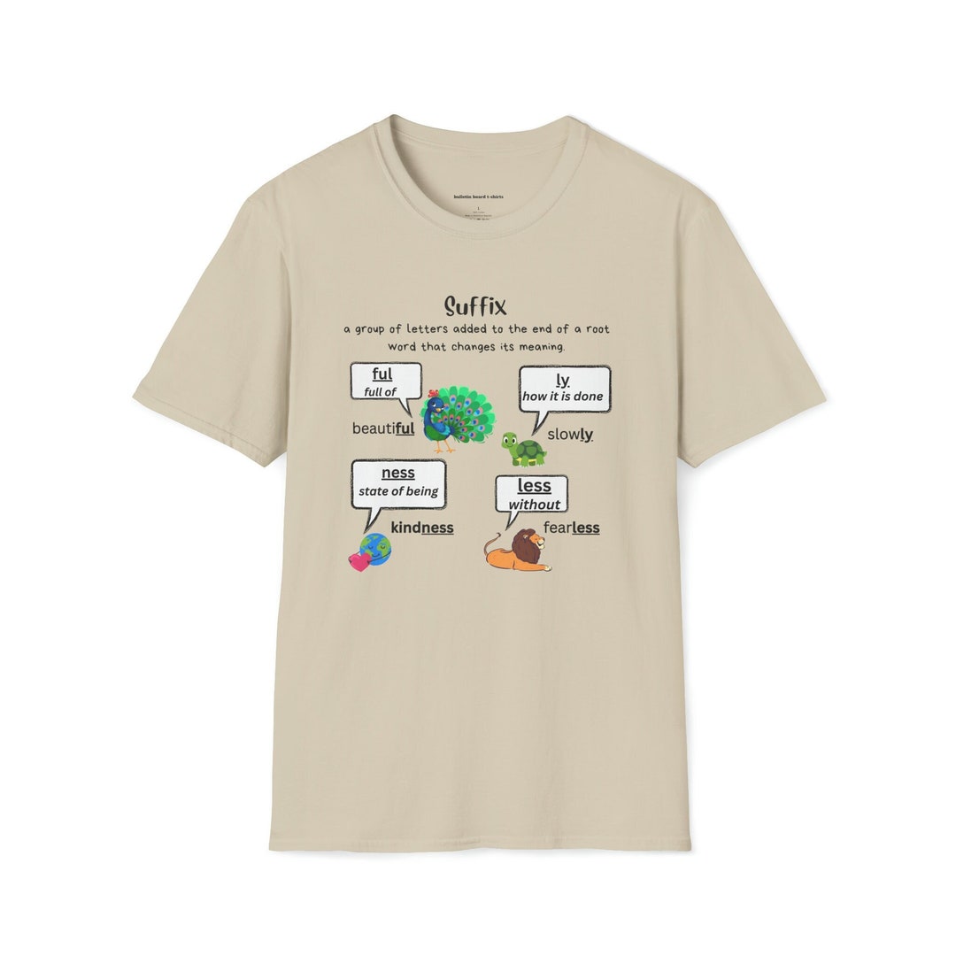 Suffixes Teacher Tshirt Bulletin Board T Shirts Grammar Tshirt