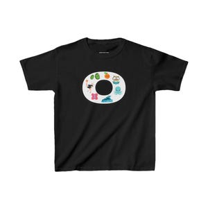 Camiseta infantil con la letra O, algodón pesado™, suave y de fácil cuidado