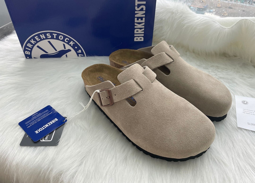 birkenstock clog taupe suede