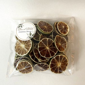 Dehydrated Lime - 55+ Piece Dehydrated Lime Slices - Dried Limes - Cocktail Garnish - Decor Fruit - Garnish - Citrus Fruit