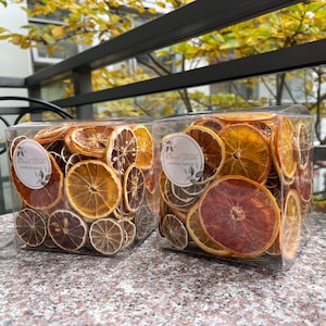 2 Boxes Dehydrated Citrus - 300+ Piece Dried Citrus - Dried Lemon / Lime / Orange / Grapefruit - Decor Fruit - Gift