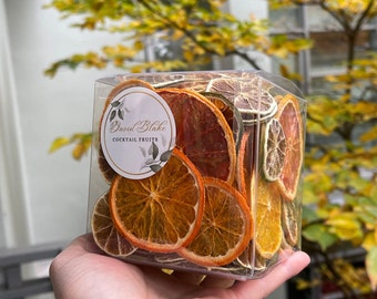 Dehydrated Citrus Box - 80+ Piece Dried Citrus Fruit - Dried Lemon / Lime / Orange / Grapefruit - Mixed Fruit Box - Gift - Cocktail Fruit