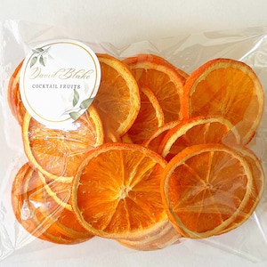 Gedehydrateerde sinaasappel - 40+ stuks gedroogde sinaasappel - oranje wielen - droog oranje - cocktailgarnituur - oranje decor - oranje wielen - citrus