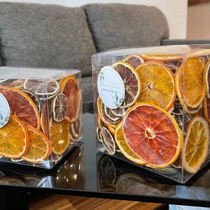 Mittelgroße und Große Zitrusbox&#39;s - 230+ Stück Getrocknete Zitrusfrüchte - Getrocknete Zitrone / Limette / Orange / Grapefruit - Trockenfrüchte - Dekorobst - Geschenk