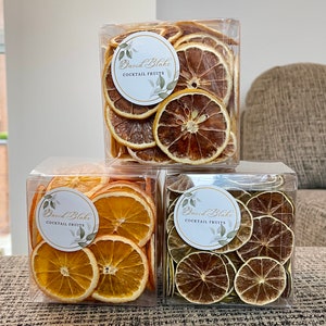 Mélange d'agrumes déshydratés - Agrumes séchés - Fruits séchés en vrac - Citron séché - Citron vert séché - Orange séchée - Variété de fruits déshydratés