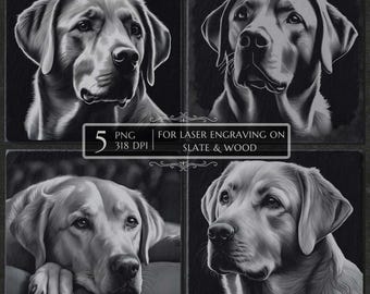 Labrador Retriever PNG For Engraving, Dog breed Laser Burn, Slate Coaster Engraved, Laser cut files, CNC Projects CNC Router Files Glowforge