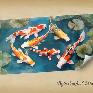 Watercolor Koi Fish Print - Set of 3 Prints - Koi Wall Art - Printable Japanese Print - Koi Fish Painting - Fish Poster - Zen art