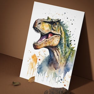 ティラノサウルスの水彩画 ティラノサウルスを描く】 Paint a Tyrannosaurs / Time lapse