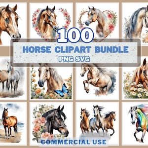 100 Horse Clipart Bundle, Horse png, Horse sublimation, Horse svg, Horse Painting, Horse art, Commercial use, Horse print, Horse lover