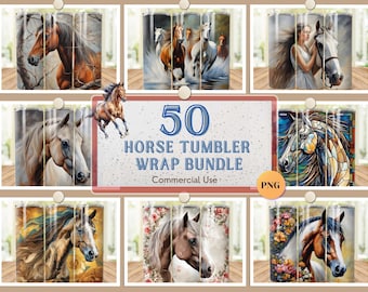 50 Horse Tumbler Wrap Bundle, Horse tumbler png, Horse tumbler sublimation, Horse tumbler Design, Horse gifts, Horse lover, Horse lover gift