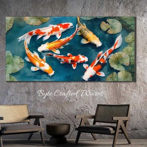 Watercolor Koi Fish Print - Set of 3 Prints - Koi Wall Art - Printable Japanese Print - Koi Fish Painting - Fish Poster - Zen art