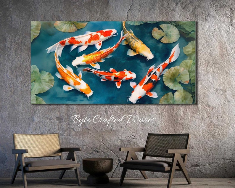 Watercolor Koi Fish Print - Set of 3 Prints - Koi Wall Art - Printable Japanese Print - Koi Fish Painting - Fish Poster - Zen art