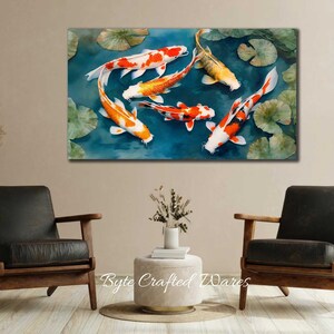 Watercolor Koi Fish Print - Set of 3 Prints - Koi Wall Art - Printable Japanese Print - Koi Fish Painting - Fish Poster - Zen art